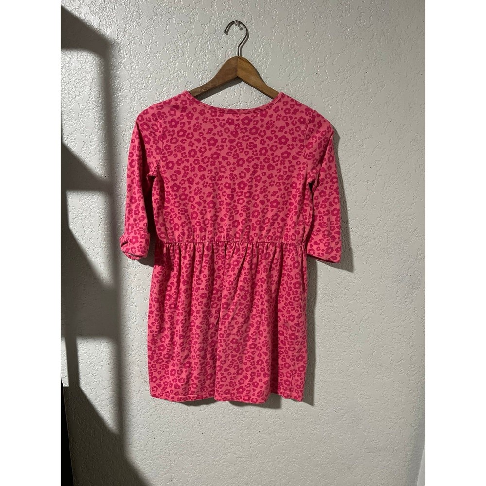 Circo Girls Long Sleeve Dress Pink Floral Cheetah Animal Print Size XL 14/16 - Picture 3 of 4